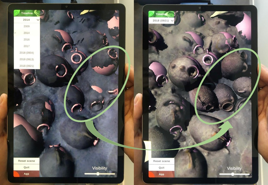 XlendiAR augmented reality application on tablet